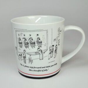 The New Yorker Christmas Cartoon Santa No. 2 Step Forward Line Up Mug 12 oz